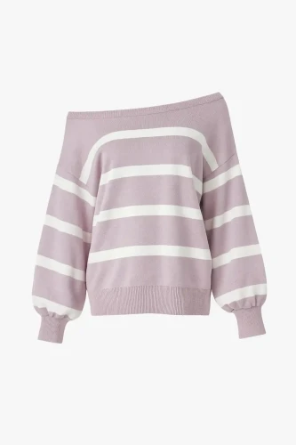 Sweter bawełniany pudrowy róż.webp